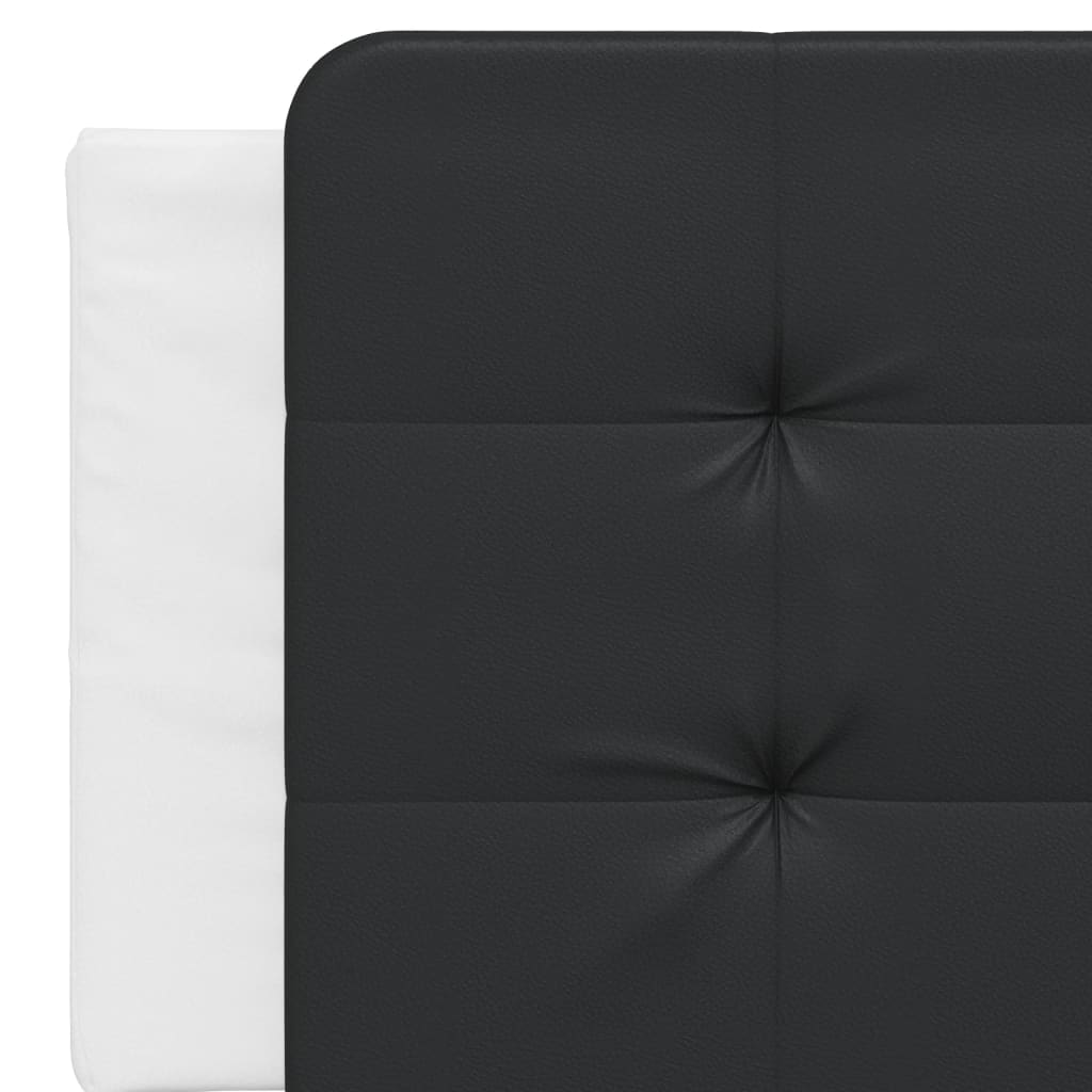 Vidaxl Headboard Cushion, Black-White, 160 Cm, Faux Leather