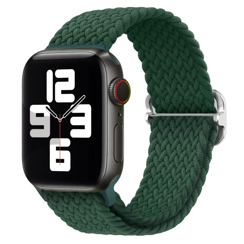 Braided Solo Loop For Apple Watch Ultra Band 40mm 44mm 41mm 38mm 49mm 45mm Elastic Nylon Bracelet iWatch Series 9 8 7 3 Se Strap