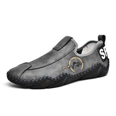 Handmade Leather Men Shoes Casual Slip On Loafers Breathable Leather Shoes Men Flats Hot Sale Moccasins Outdoor Shoes Plus Size