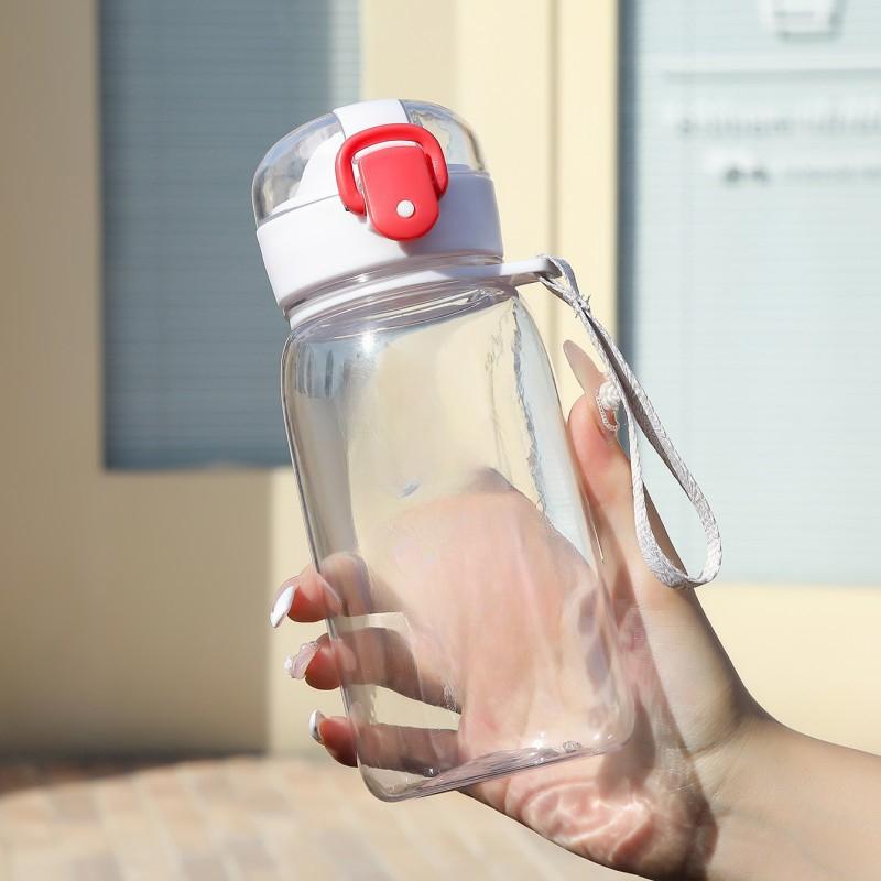 

Fall-resistant Plastic Cup Korean Cute Ins Summer High Value Girls with Simple Niche Space Cup 600ml красный