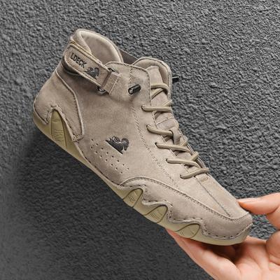 Leder-Winterstiefel für Herren 2024 Neu in High Top Sneakers Luxusschuhe Herrenschuhe Casual Pelz Plüsch Stiefeletten
