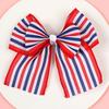 Patriotic Double-Layer Bow Hair Clip American Flag Patriotic Bows Independence Day Holiday Hair Accessory