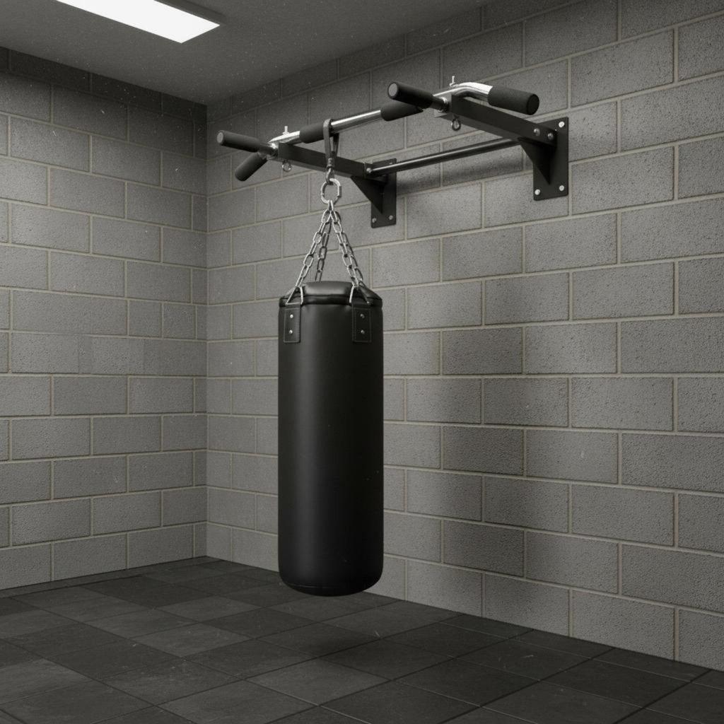 Wall Traction Pull Up Bar Adjustable Fitness Exercise Heavy Duty Home Gym
