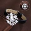 Elegant Multicolor Zirconia Flower & Water Drop Women's Copper Bracelet