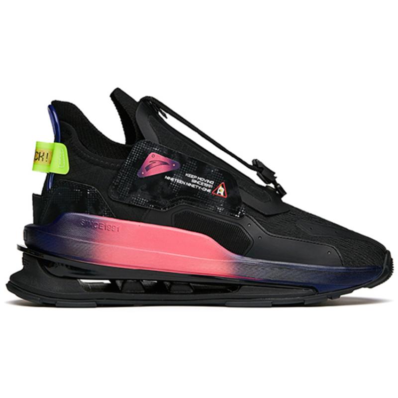 Anta AT91 Catapult Force Technology Slip-Resistant Cushioning Wear-Resistant Low-Top Running Shoes Black Pink Sneakers 112148851-3