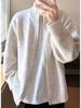 Men's Retro Stand Collar Knit Cardigan - Solid Color Double Zipper Sweater for Autumn/Winter