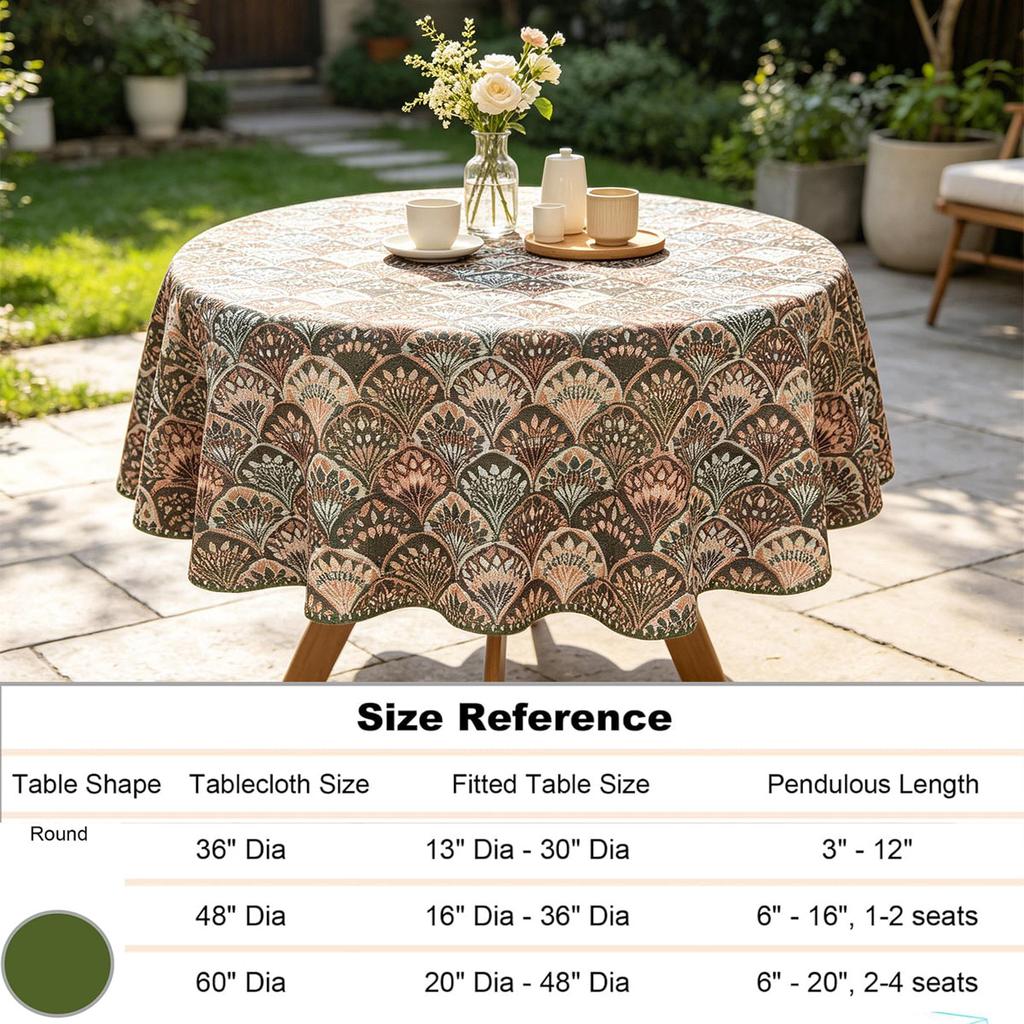 Home Kitchen Dining Room Decoration Modern Style Cotton Round Tablecloth