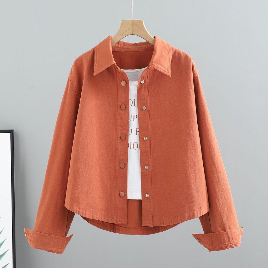 Versatile Women's Long Sleeve Denim Jacket: Loose Fit for Spring & Autumn