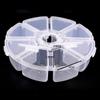 Round Beads Organizer Empty Storage Box Jewelry Container Nail Art Rhinestones Case 8 Grids