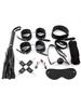 Erotic  Set Sexy Leather Plush Sex Toys Bondage Kit Handcuffs Feather Blindfold Flirt Exotic Accessories Couples Adult Games
