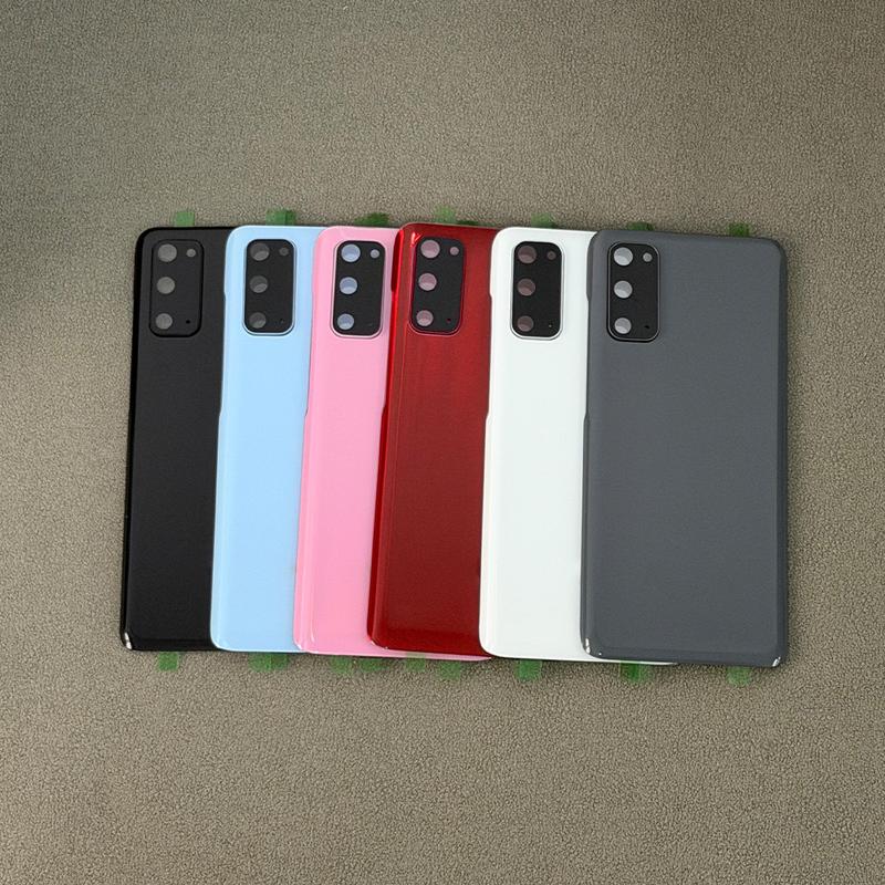 For Samsung Galaxy S20 Back Cover Rear Battery Glass Housing Case Panel With Camera Lens Replacement Parts G980 Back Cove