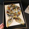 Scarf, Long Silk Scarf, Versatile Silk Scarf, Double-Layer Simulated Silk, Diagonal Scarf, Autumn And Winter Hair Binding And Scarf