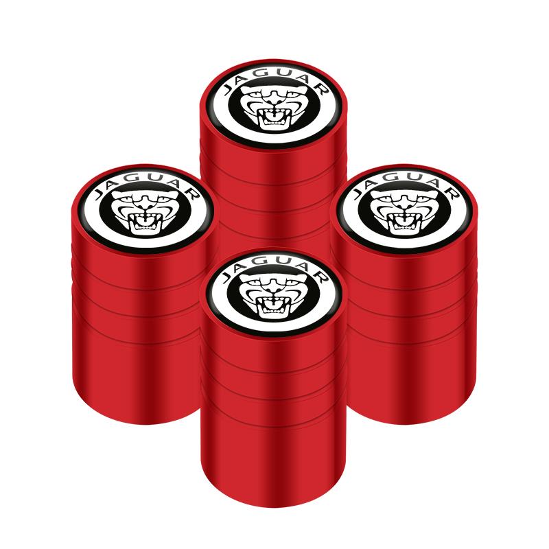 Car Wheel Tire Air Valve Caps Stem Cover with Color Brand Logo For Jaguar XF 250 X Type F Pace Xj X351 Xe S-Type XFR XKR XEL HH1