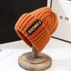 Women's Korean Fashion Knitted Hat with Ribbed Pattern and Ear Protection