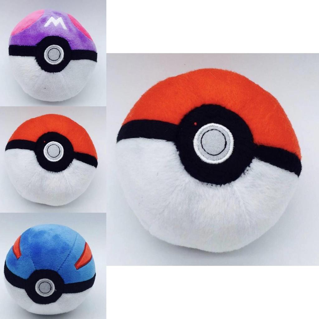 Adorable 4.7" Pokemon Pokeball Plush Stuffed Toy For Kids