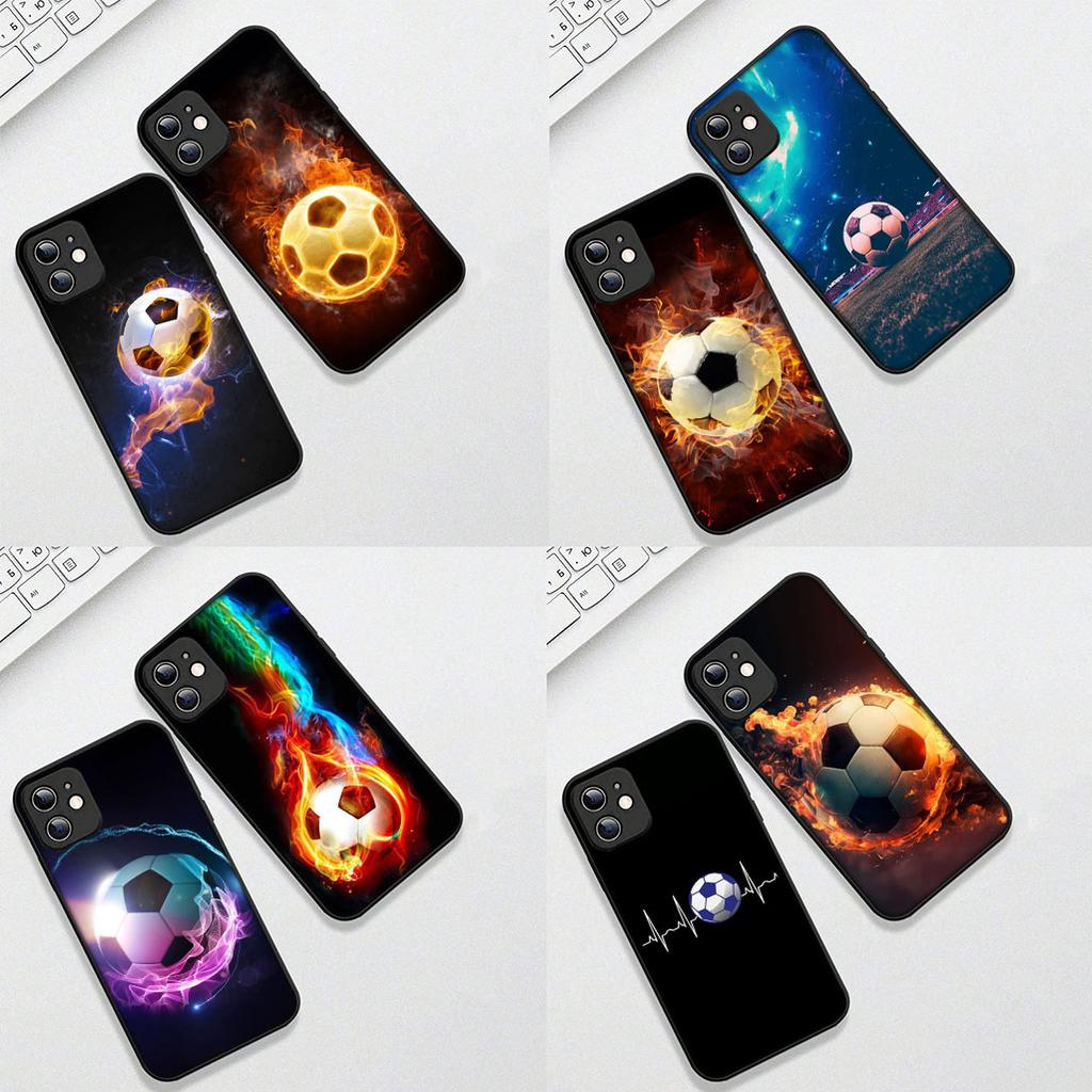 for Apple iPhone 16 14 15 Plus 11 Pro Max 16E ProMax + 16Plus 15+ 14+ Phone Cover Soft Case Soccer No 10 5 7 Football No10