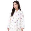 Hello Kitty Nightgown Flannel Loungewear Pink Ribbon Hello Kitty [Sazac] One-piece Women's Button-down (Ivory/ML/SAN1747)