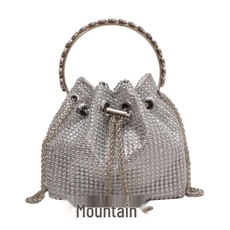 2025 Rhinestone French Shoulder Bag: Niche Design Chain Crossbody for Women’s Autumn