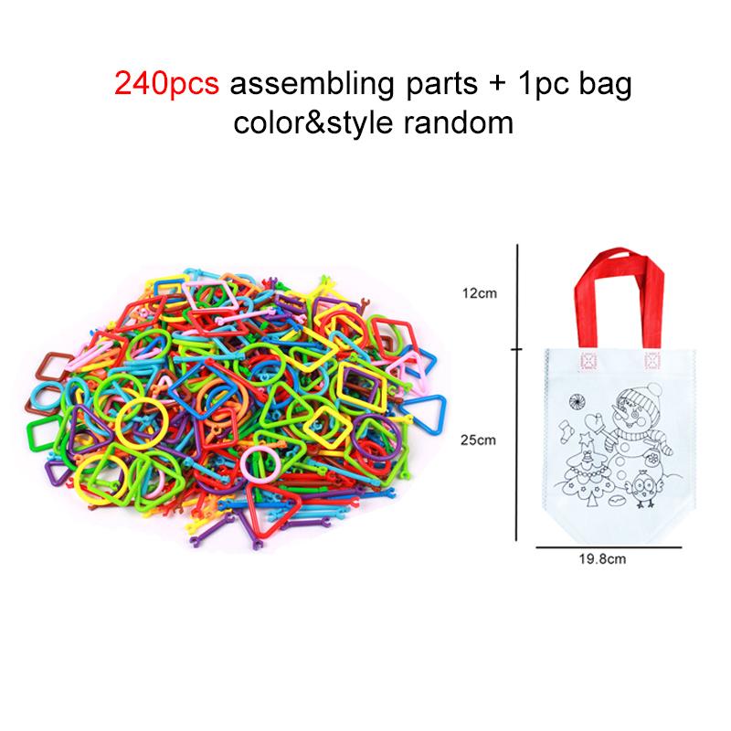 

65~240 шт. Детские DIY строительные блоки палочки игрушки с сумкой для хранения дети раннее обучение интеллект палочки игрушка для творчества TMZ