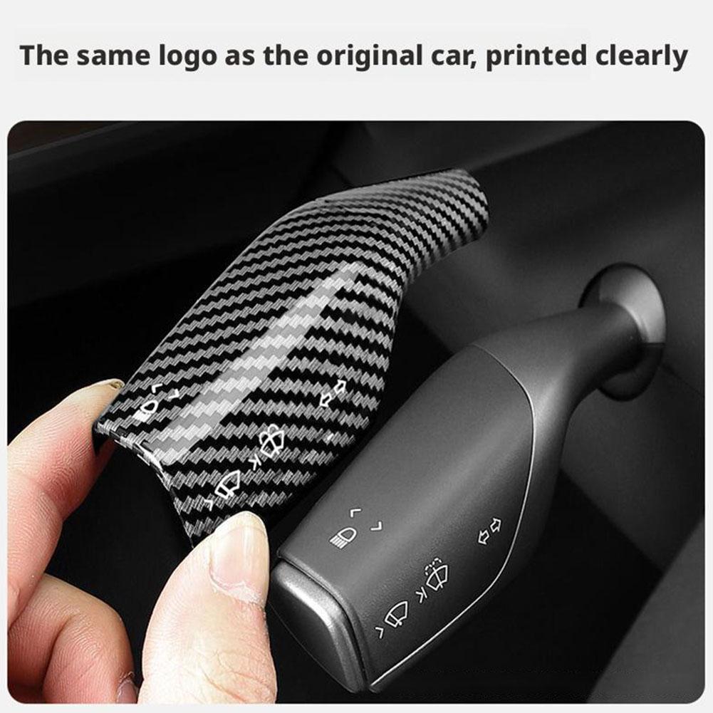 For Tesla Model Y 2025 2025 Full Package Trim Cover Of Carbon Fiber Matte Finish On Wiper Lever For Tesla Car Accessorie