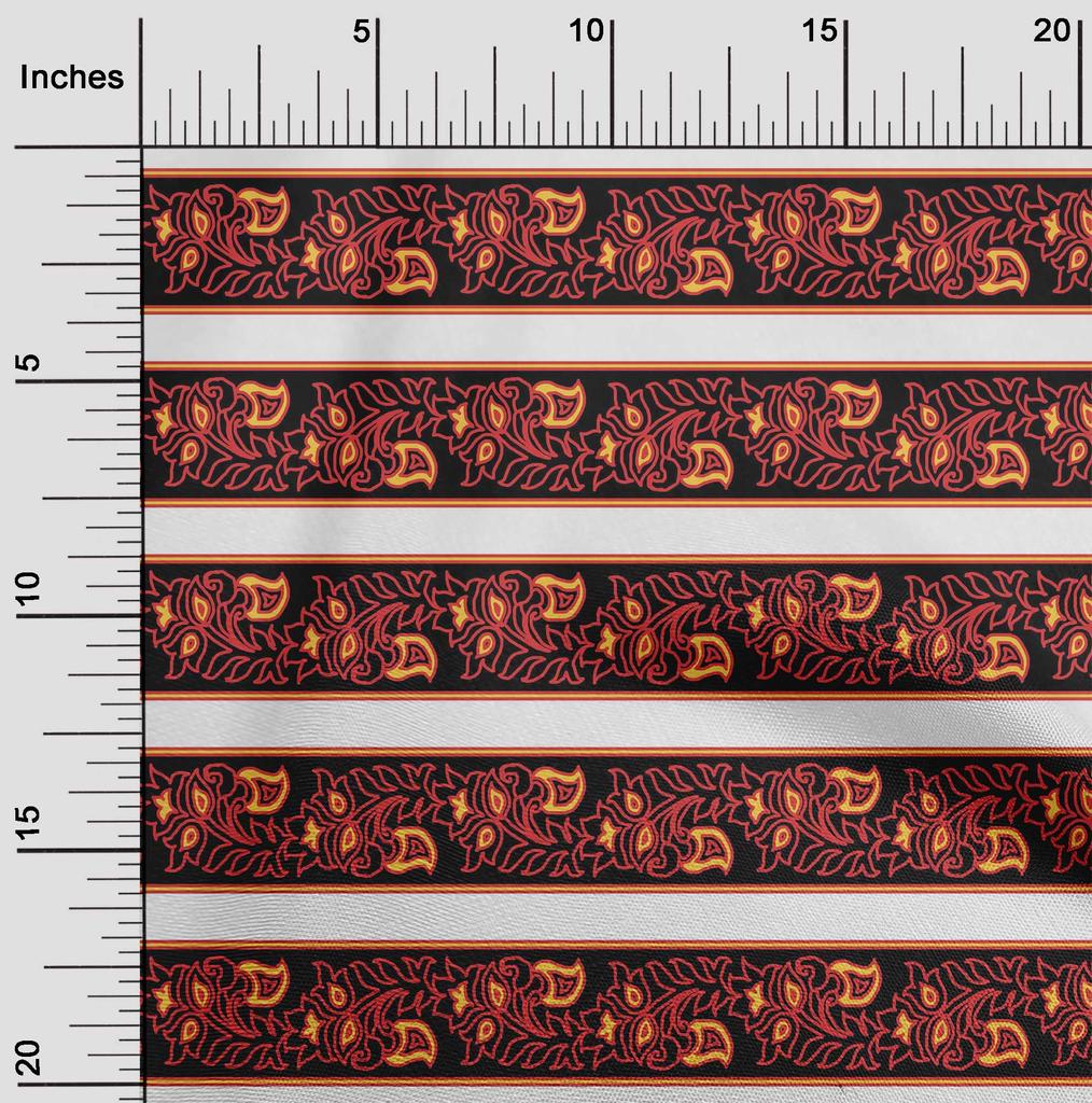 oneOone Cotton Flex Pastel Pink Fabric Leaves & Floral Block Fabric For Sewing Printed Craft Fabric By The Yard 40 Inch