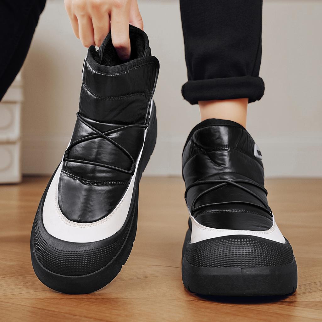 Winter Isolierte Verdickte Warme Herren Schneestiefel Outdoor Kältebeständig Wasserdicht Leicht Mode Herren Baumwollschuhe Botas Mujer