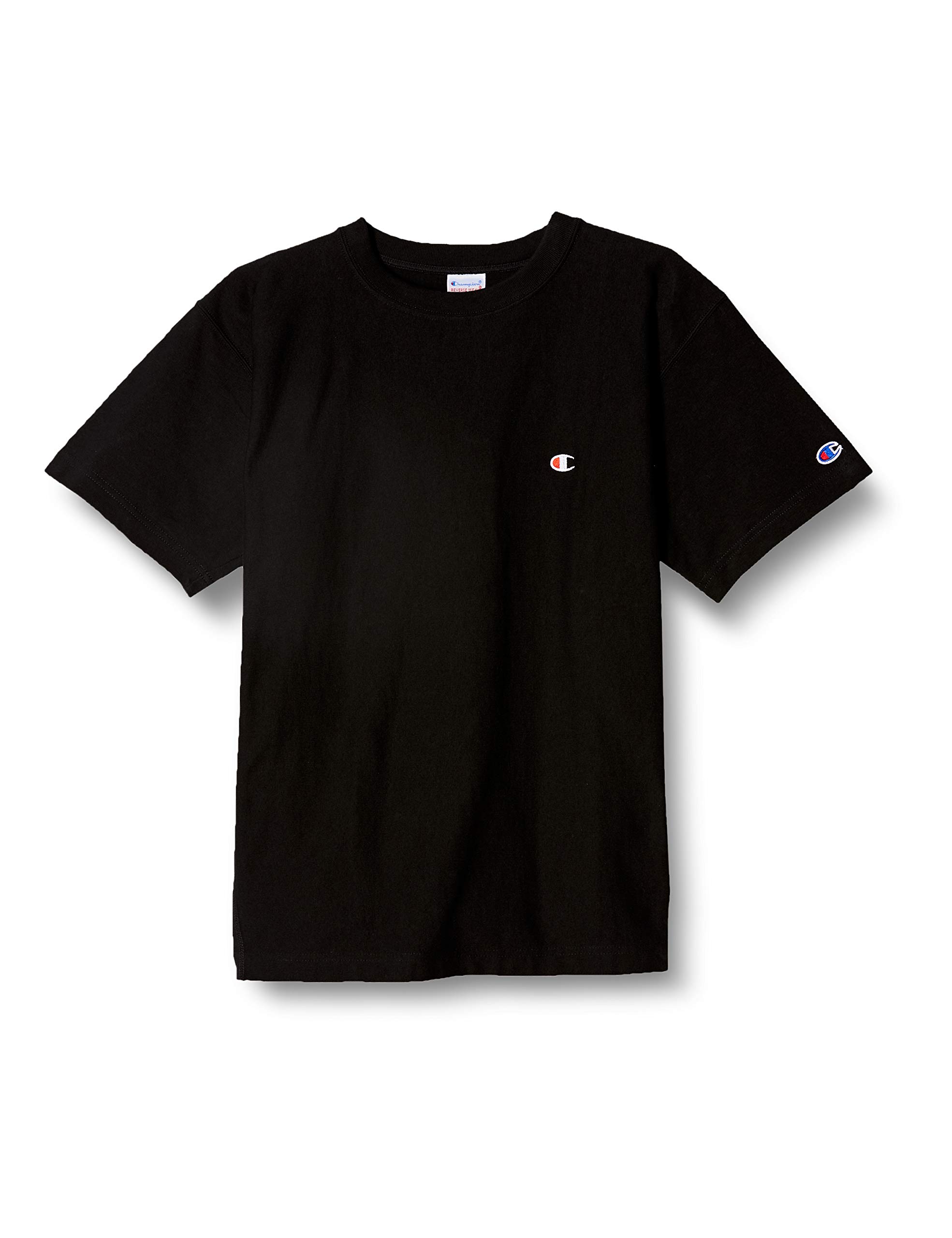 

Short Relaxed One Point Logo Reverse Short Sleeve S [Champion] T-Shirt, Sleeve, 100% Cotton, 9.4oz, Fit, Embroidery, Weave(R), T-Shirt, C3-T330, чорний