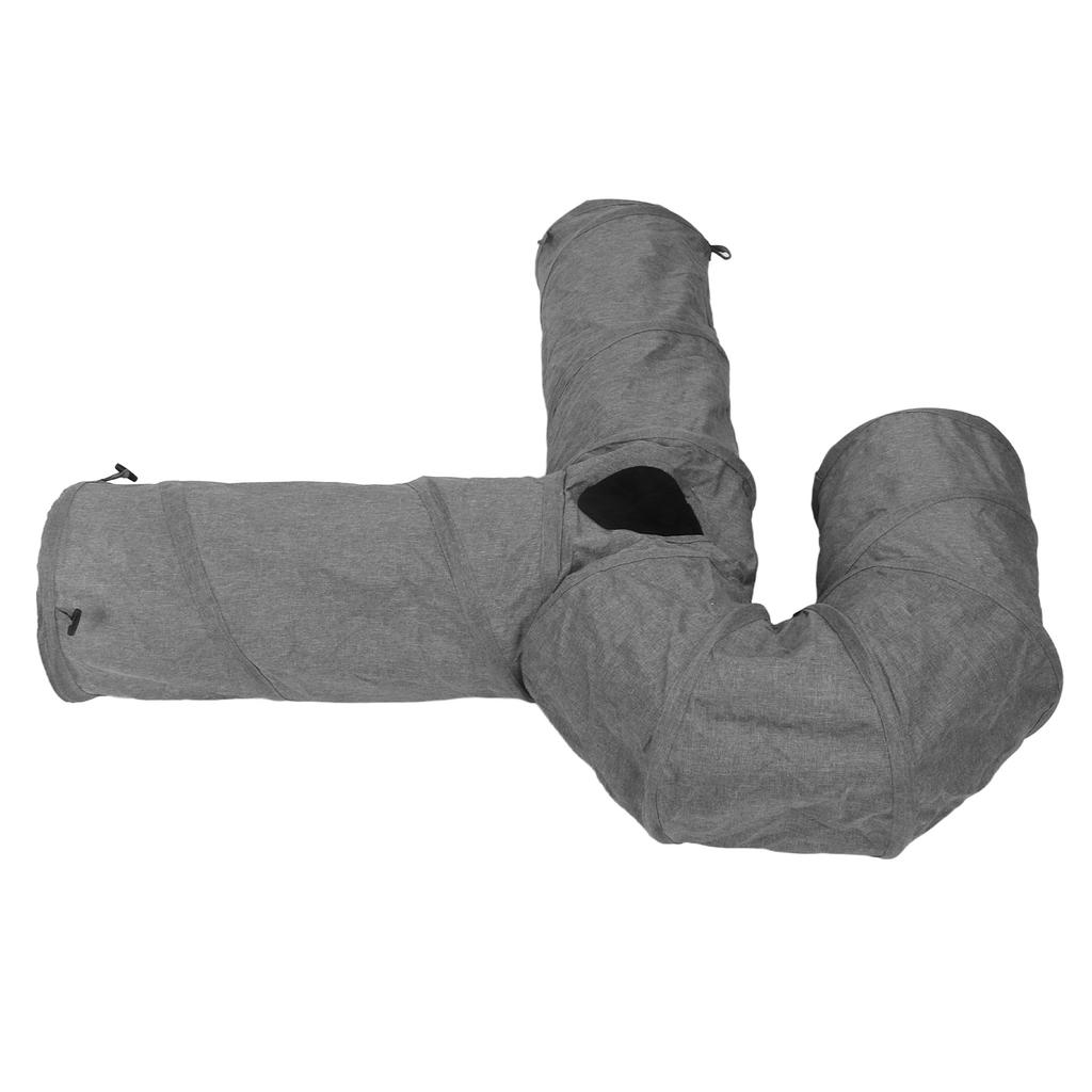 3 Way Cat Tunnel Safe Durable Tear Resistant Collapsible Kitten Tunnel Tube for Daily Exercise