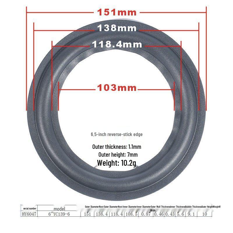 Speaker Repair Parts: 3-Inch To 10-Inch Rubber Surround Suspension Rings