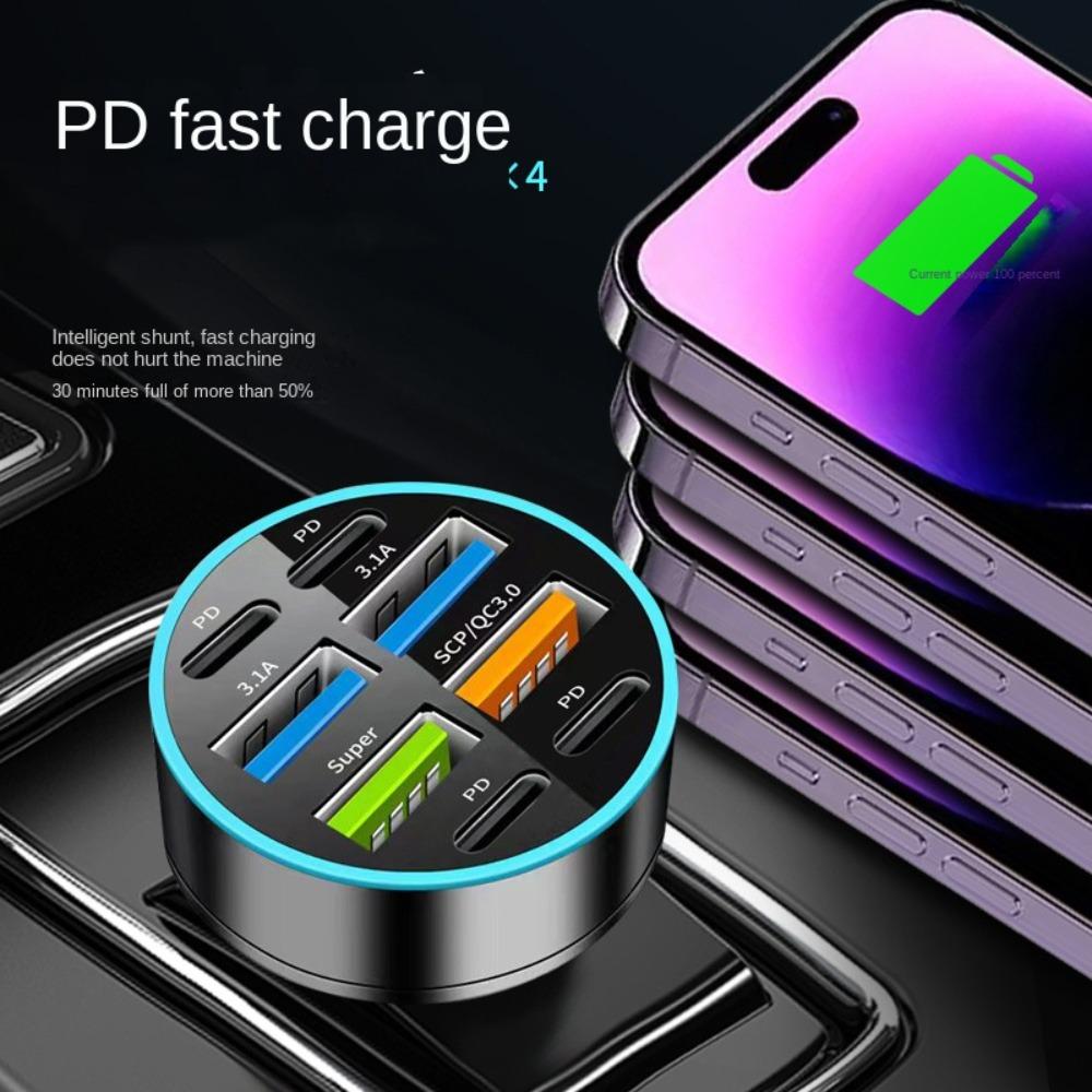 Fast Charging 5 Ports Car Chargers 5 Ports Car Charger Adapter  Replacement Parts
