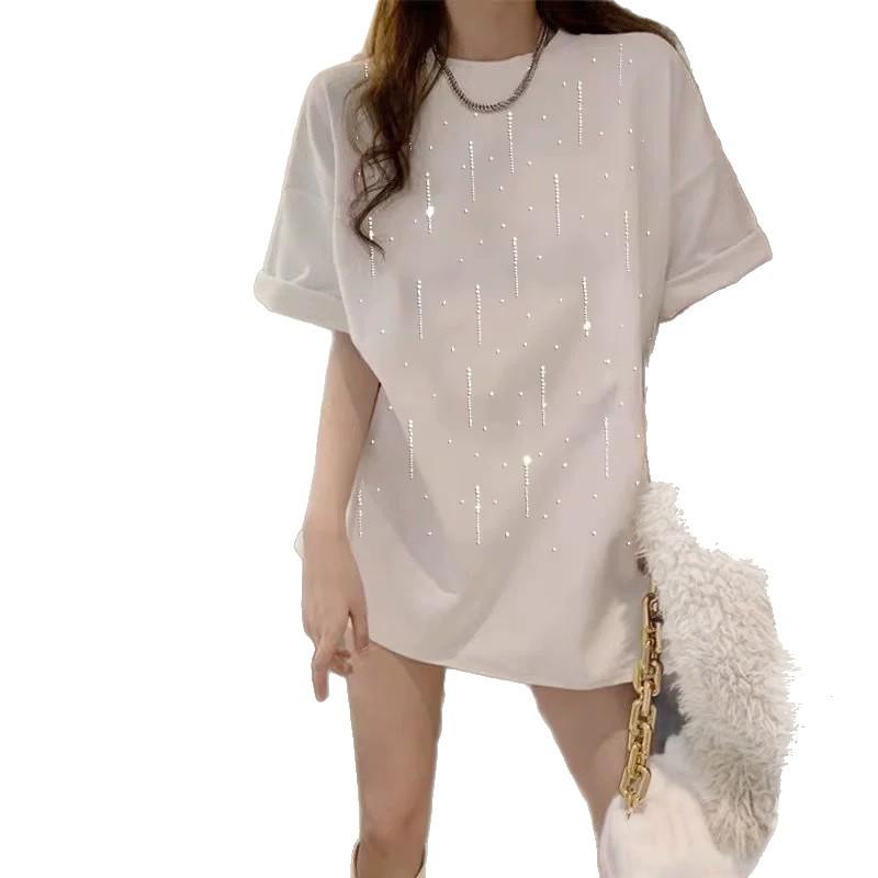 2026 Chic American Style Pure Cotton Short Sleeve T-shirt - Versatile, Simple, and Stylish Outerwear for a Trendy Commute.