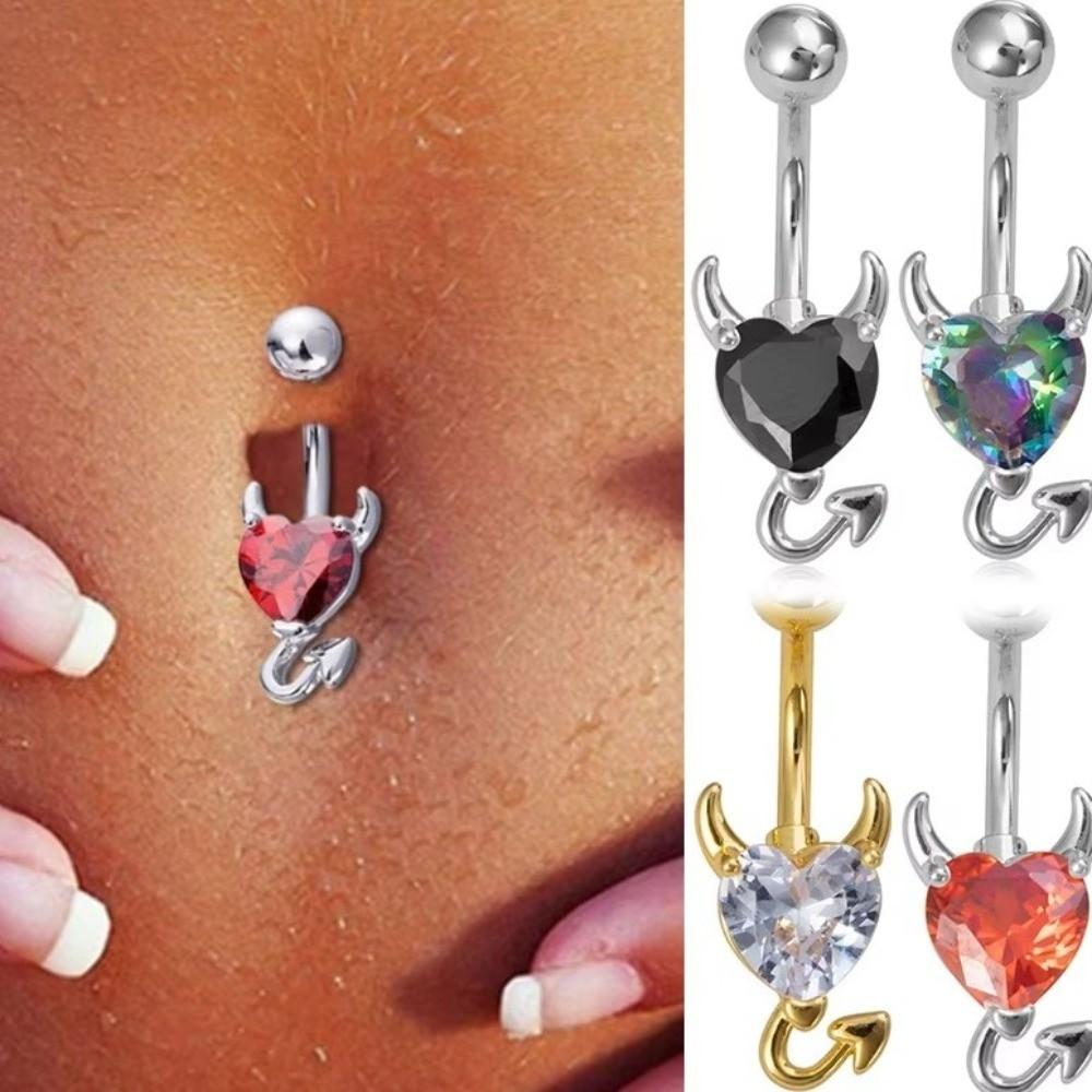 Kupfer Kristallkugel Bauchnabelringe Eleganter Glänzender Körperschmuck Runde Edelstein Bauchnabelpiercing Geschenk