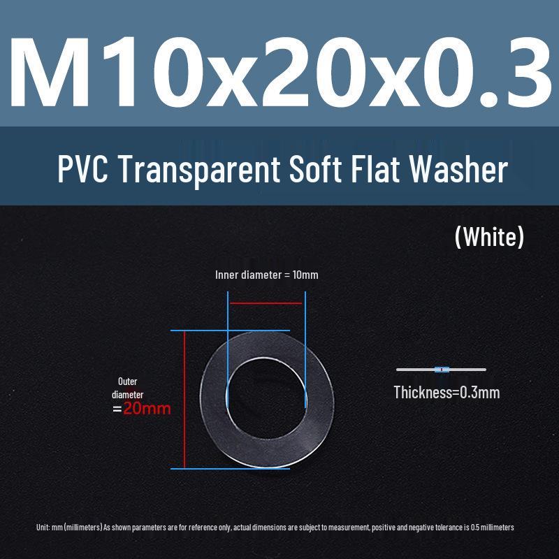 Yigu Transparent PVC Washer: Insulating Soft Rubber Gasket for Screws