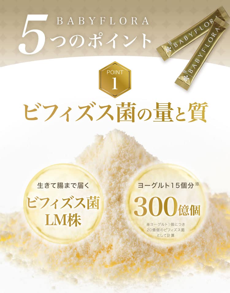 Bonus 3 Packages Baby Flora 1 Box 30 Days Supply 30 Packages Lactic Acid Bacteria Bifidobacterium Supplement Powder BB536 Milk Oligosaccharide