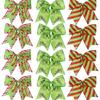 Bulk Christmas Ribbon Decoration 12Pcs Candy Color Bows For Staircase Gift Wrapping Trim