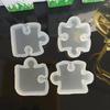 4Pcs/Set Silicone Puzzle Pendant Mold Diy Uv Resin Keyring Mould Jewelry Making