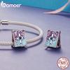 BAMOER 925 Sterling Silver Magic Butterfly Charms Sun and Moon Beads Fit Women Original Bracelets DIY Jewelry