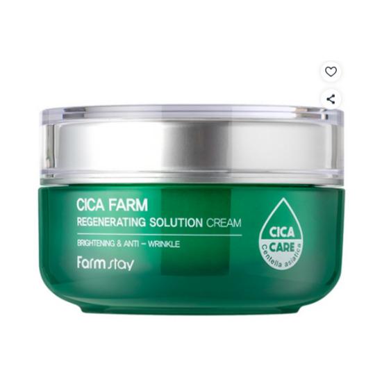 FARMSTAY Cica Farm Regenerating Solution Cream Soothing Repair Moisturizing Face Cream 50ml
