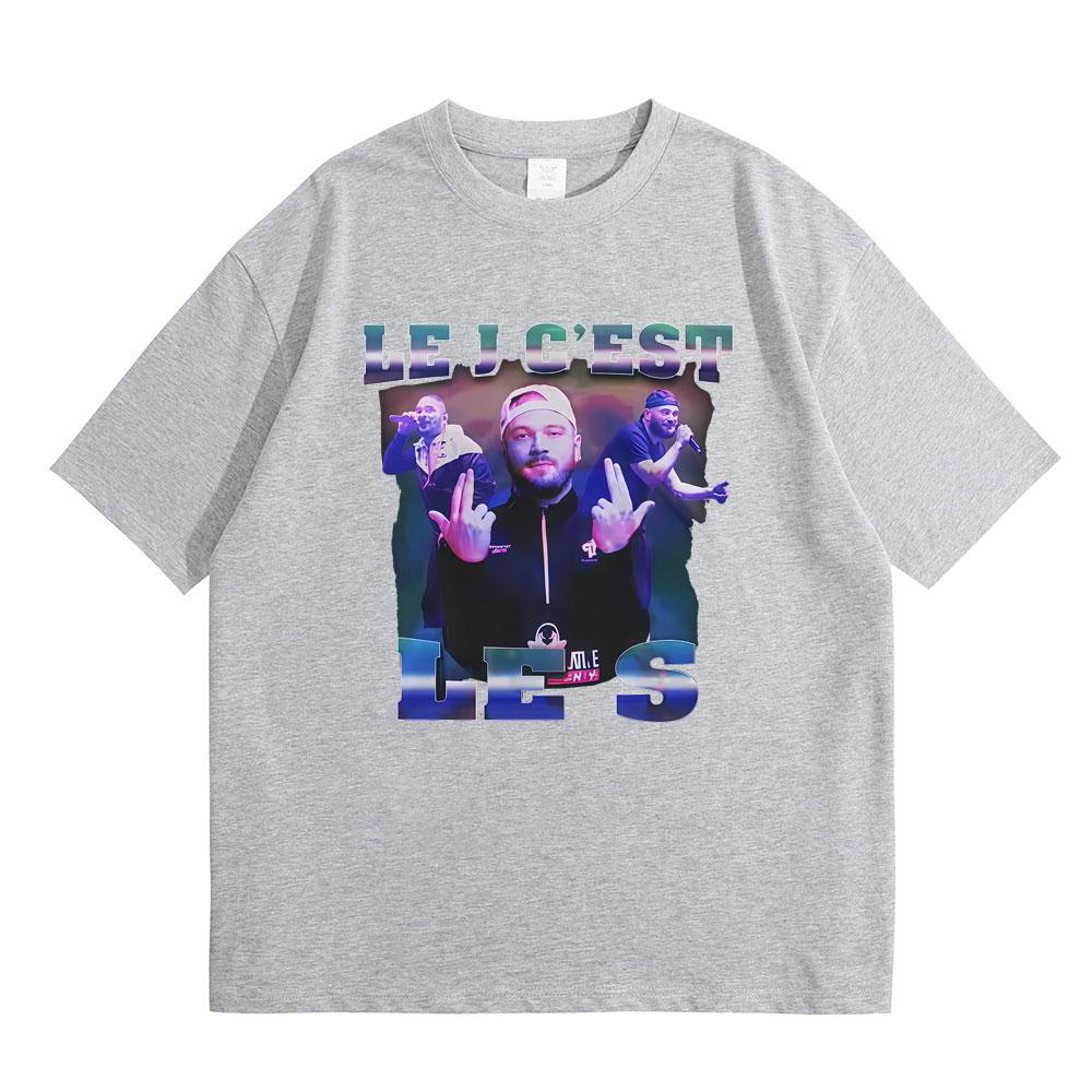French Rapper JUL Graphic Tshirt Men Women Hip Hop Fashion Tshirts Male Casual Oversized Short Sleeve T Shirts Tops Streetwear