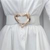 Pu Womens Elegant Wide Waist Belt With Unique Heart Buckle For Fashionable Styles Dress