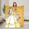 Belle Beauty And The Beast Blanket Quality Warm Soft  Throw Blanket Winter Students Home Decor Novelty Bedspread