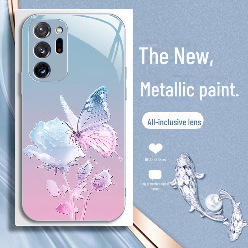 Samsung M02 Butterfly Flower A10 Rose A04 Liquid Note8 Pro Gradient A13 Protective Case