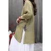 Women Summer Spring Round Neck Half Sleeve Cotton Linen Blend Embroidered Retro Casual Tunic Top