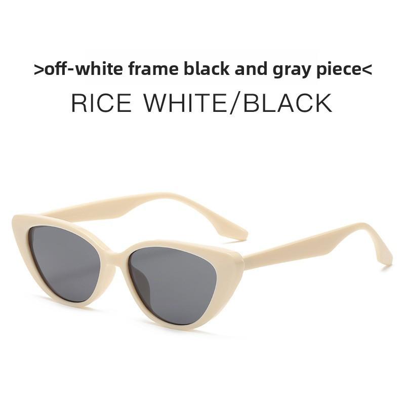 

Gm Cat Eye Sunglasses With Uv400 Protection For Fashion Party And Travel OffWhiteFrameBlackGray
