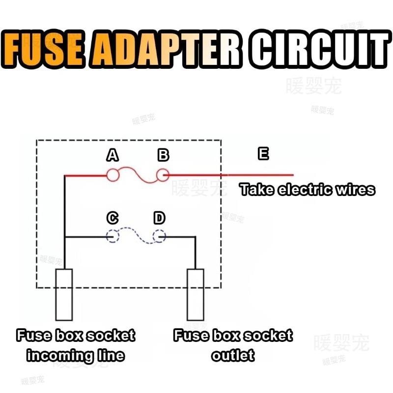 Car Accessories Car Fuses Add-a-Circuit Adapter APM Tap Mini Blade Micro 12V Car Fuse Box Holder Auto Motri Insuranc ATM Adapter