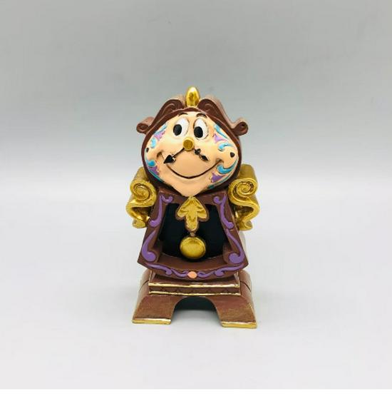 Beauty and the Beast Collection: Lumiere Candelabra & Cogsworth Pendulum Resin Table Clocks