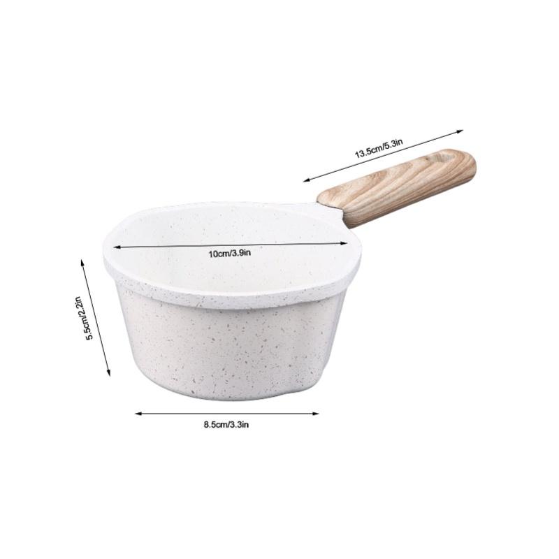 Kitchen Sauce Pan Prevents Stick Deepening Height Medical Stone Sauce Pot With Pour Spouts For Pouring Oil Milk Heating Frying