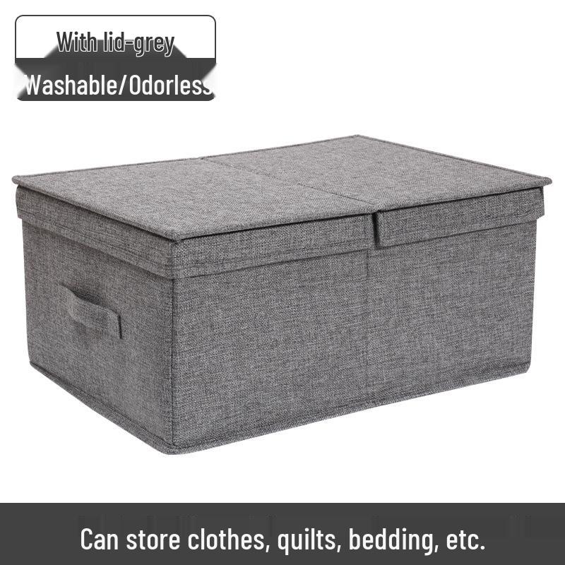 Cotton and Linen Folding Storage Box Organizer for Clothes and Toys