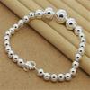 New 925 Sterling Silver Bracelet Glossy Bead Silver Chain For Woman Charm Jewelry Bracelet Gift