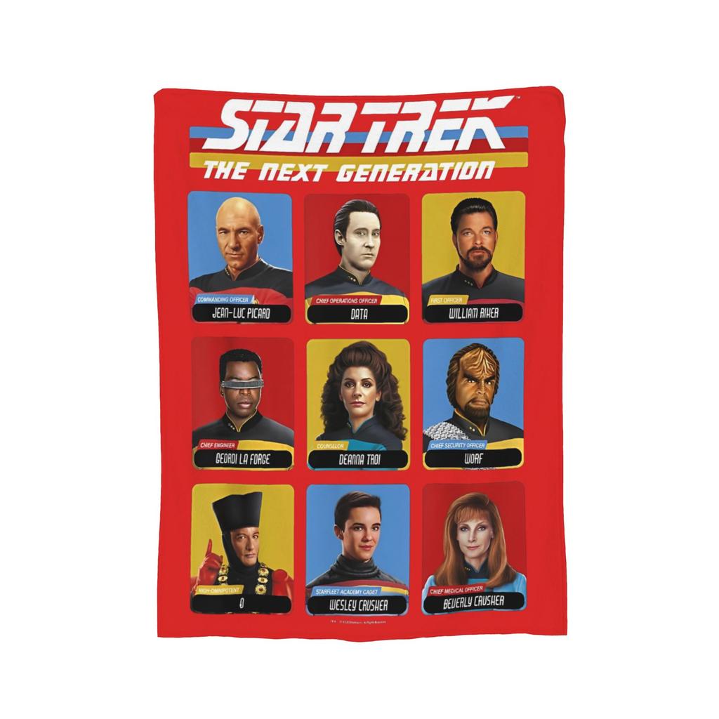 Stars Treks The Next Generation Bridge Crew Portraits Blankets  Fuzzy Warm Throw Blanket for Home Restaurant Textile Decor,